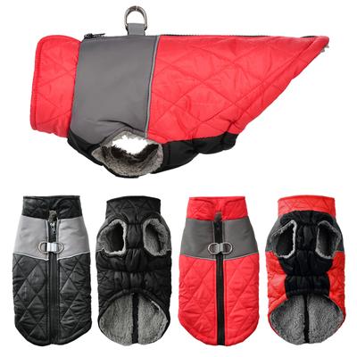 Elasticity Warm Dog Clothes For Small Medium Dogs Cats Winter Windproof With D-ring Puppy Fleece Jacket Schnauzer Pet Costume