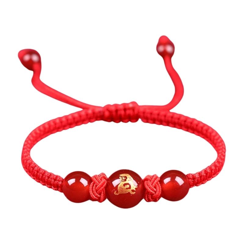 Chinese Snake Red String Bracelet Adjustable Charm Jewelry Luck Braided Rope Bracelet Suitable for Women and Men Present