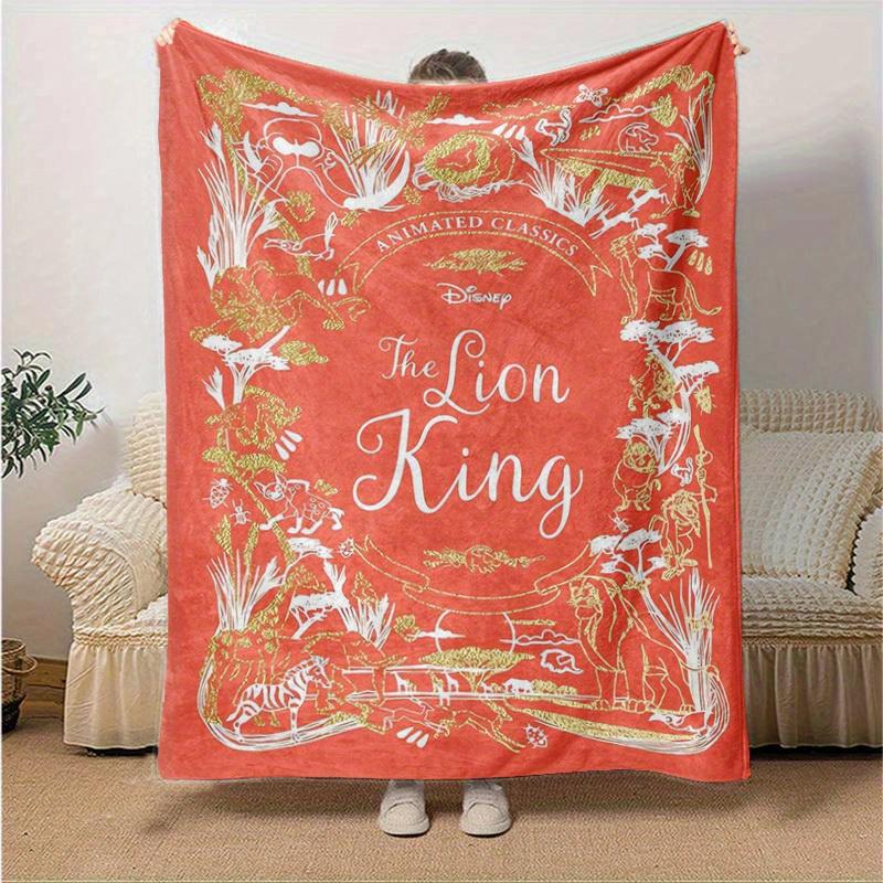 1pc, Cozy Lion King Home Decor Blanket: A Perfect Gift for Your Bedroom, Living Room, or Outdoor, Soft Flannel Throw Blanket, Couches