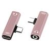 Tipo C USB C para cabo de áudio auxiliar de 3,5 mm Fone de ouvido Microfone externo Conector de áudio Adaptador de microfone para fone de ouvido