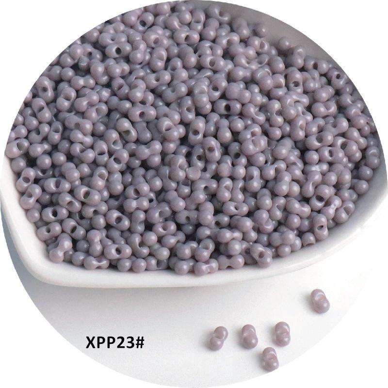 2x4mm Solid Color Glass Peanut Beads for DIY Jewelry & Hair Accessories