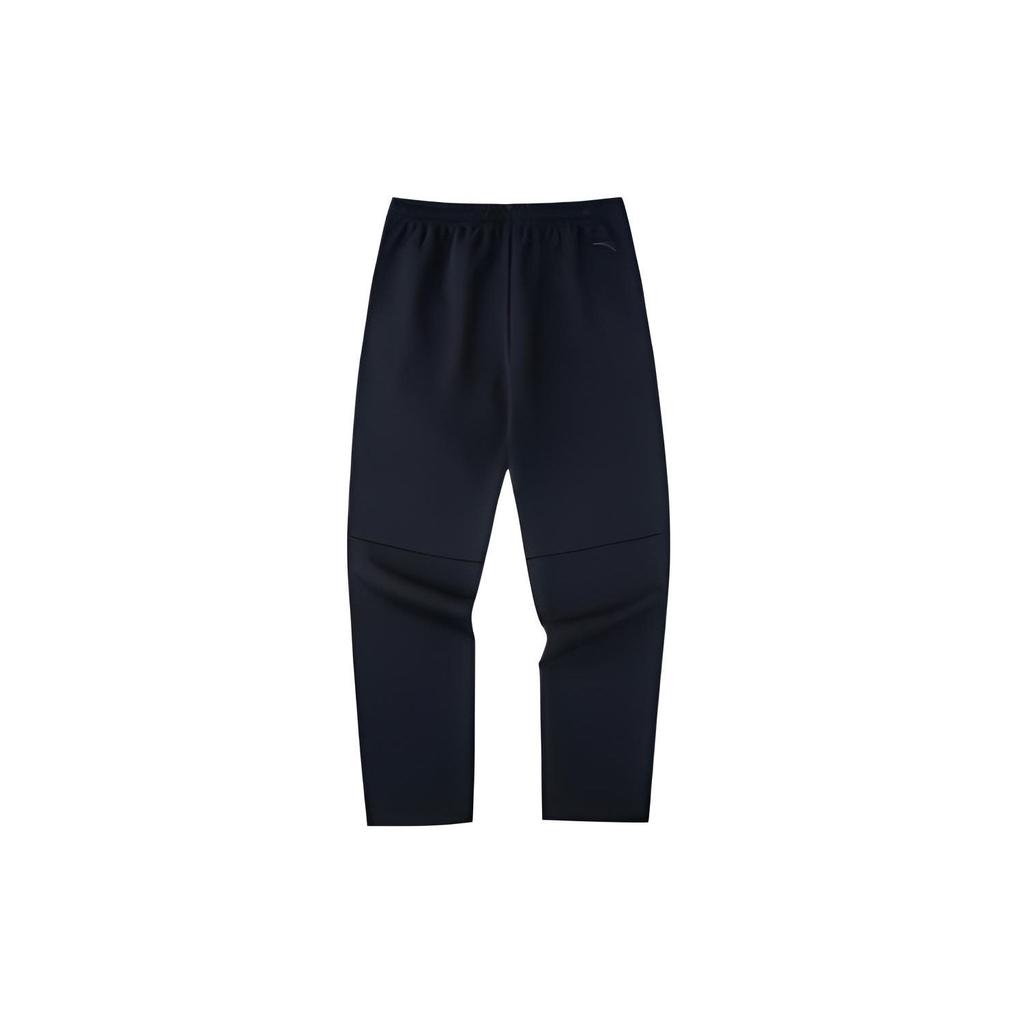 Anta Solid Color Brand Print Straight Leg Sports Pants Men Bottoms Black 152237310-1