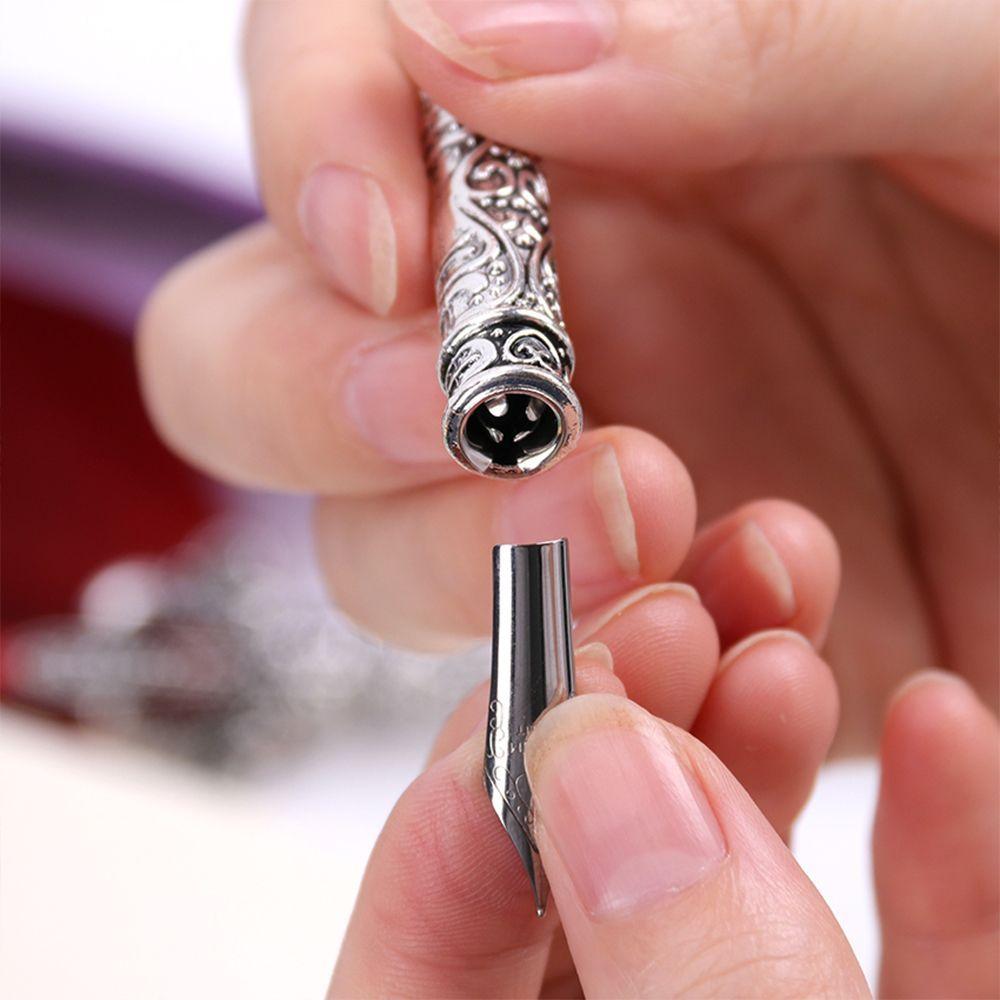 Metall Englisch Geschnitzte Schrift Feder Kanzleiset Dip Geschenk Feder Kalligraphie Kiel Federhalter