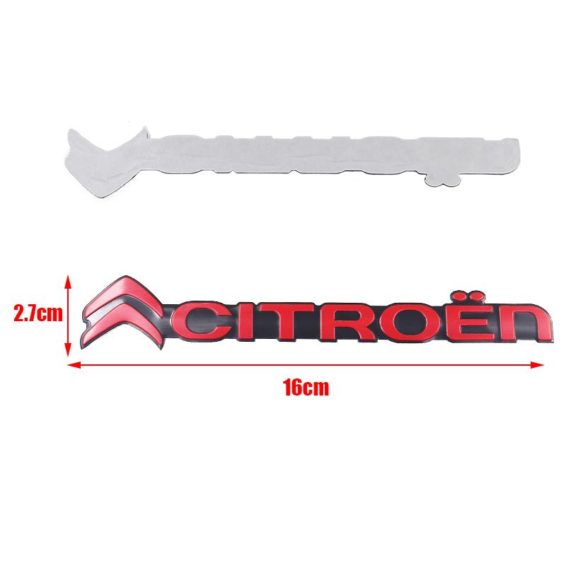 1pcs 3D Citroen Car logo aluminum sticker Fender side Rear Bumper tail door trunk sticker Emblem sticker styling Accessories