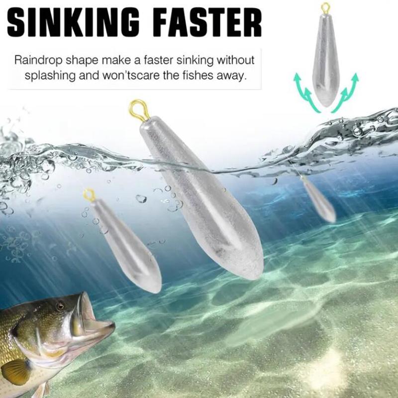 5pcs Mixed Styles Professional  Fishing Weights Kit Removable Casting Sinkers for Freshwater&Saltwater