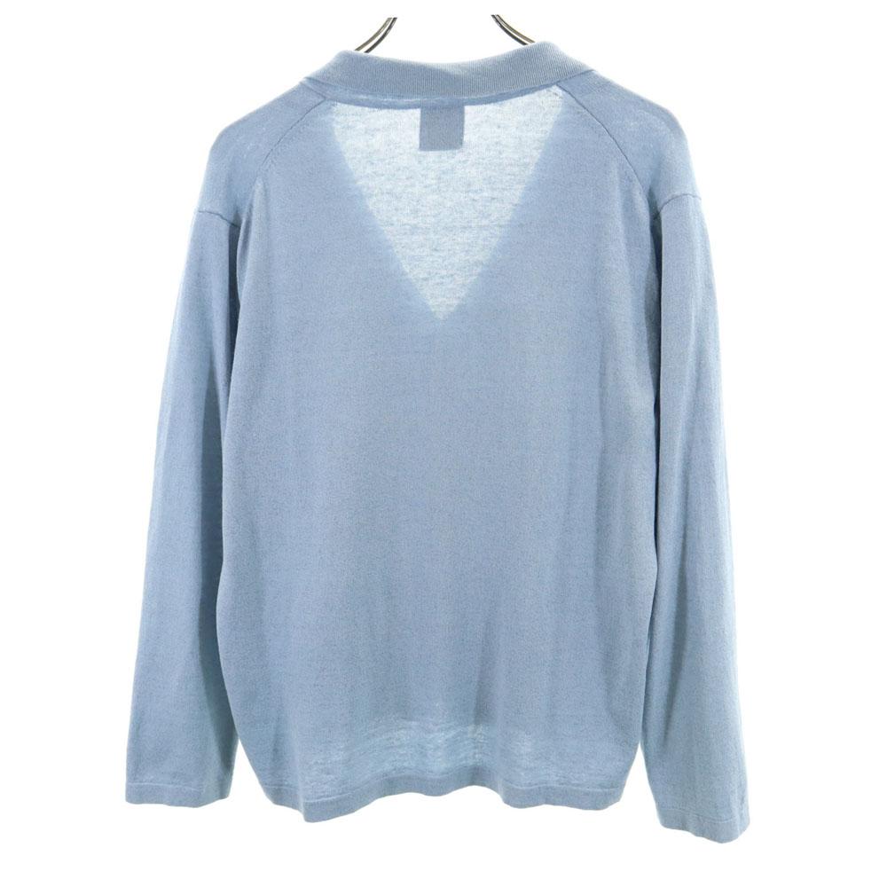 MACKINTOSH PHILOSOPHY Linen Blend Long Sleeve Knit Cardigan 38 Blue Gray Women Used