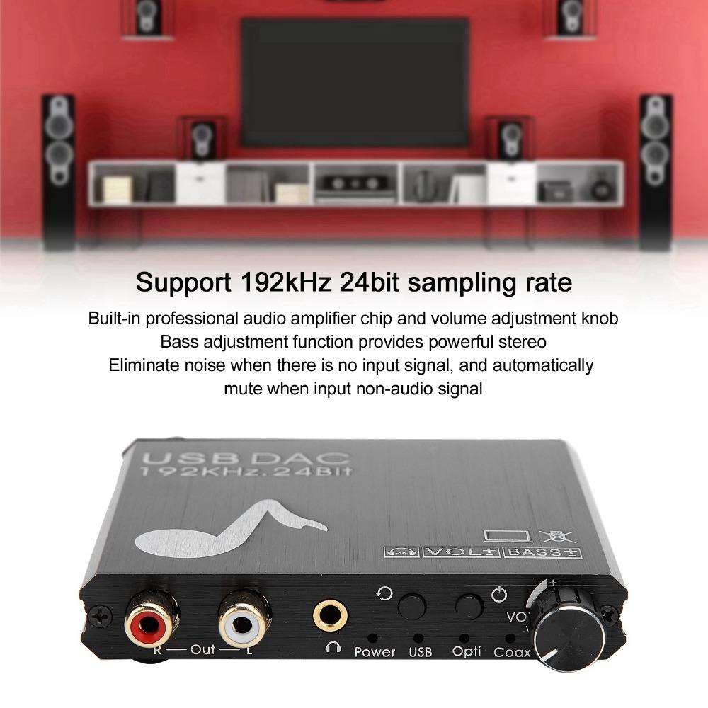 Coaxial Optical Audio AY107 DAC Converter 3.5mm Jack RCA Converter  Stereo Equipment