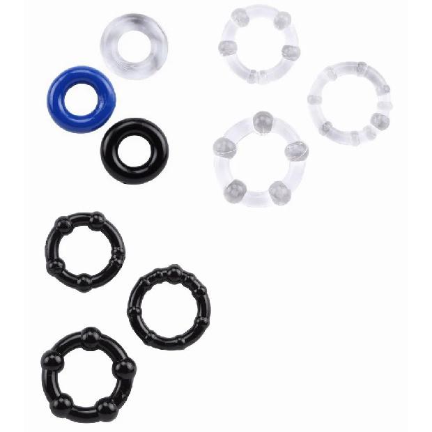 Three Colors Transparent Lock Sperm Ring Male Harness Sperm Condom Silicone Penis Delay Ring Men's Erotic Toys Adult Sex Toys