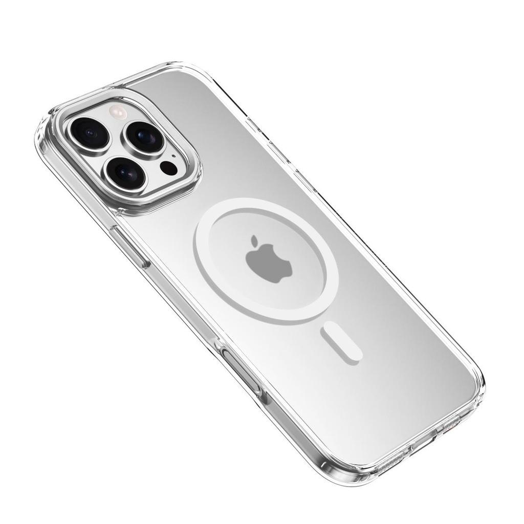 Compatible iPhone 15 Pro/16 Pro Max Magnetic Transparent Matte Protective Case