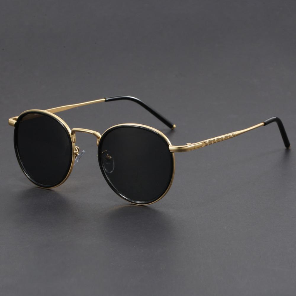 Retro Round Metal Frame Sunglasses For Men Women Titanium Driving Fishing Designer Sun Glasses