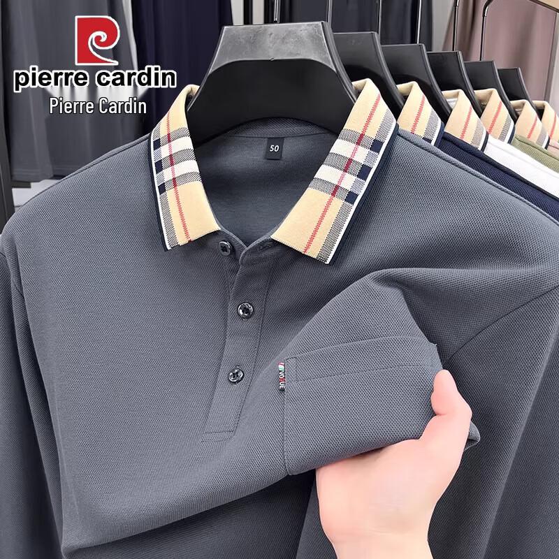 Pierre Cardin Men's Long Sleeve Cotton Polo Shirt