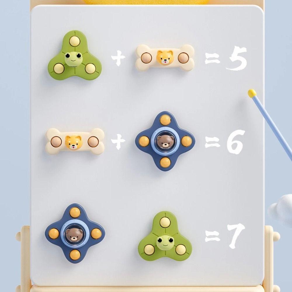 Anti-Anxiety Educational Spinning Top Toy Colorful Cute Animal Bath Toys  Kids