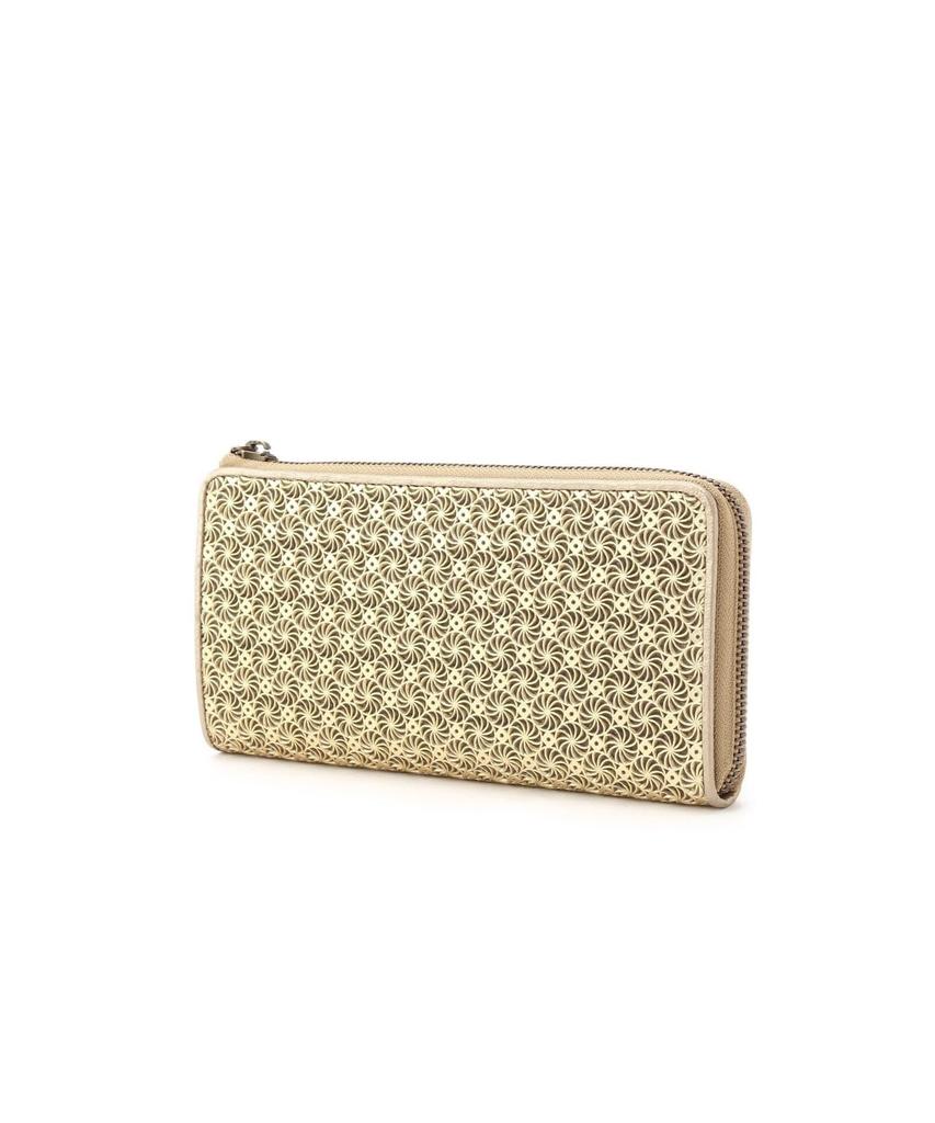 [Hiroko Hayashi] GIRASOLE Zippered Long Wallet, Beige (152) 00 (FREE)