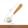 Long-handled Brush for Washing POTS with Holes for Removing Scale and Grease Without Damaging The Pot. Wooden Handle Brush for Washing Dishes