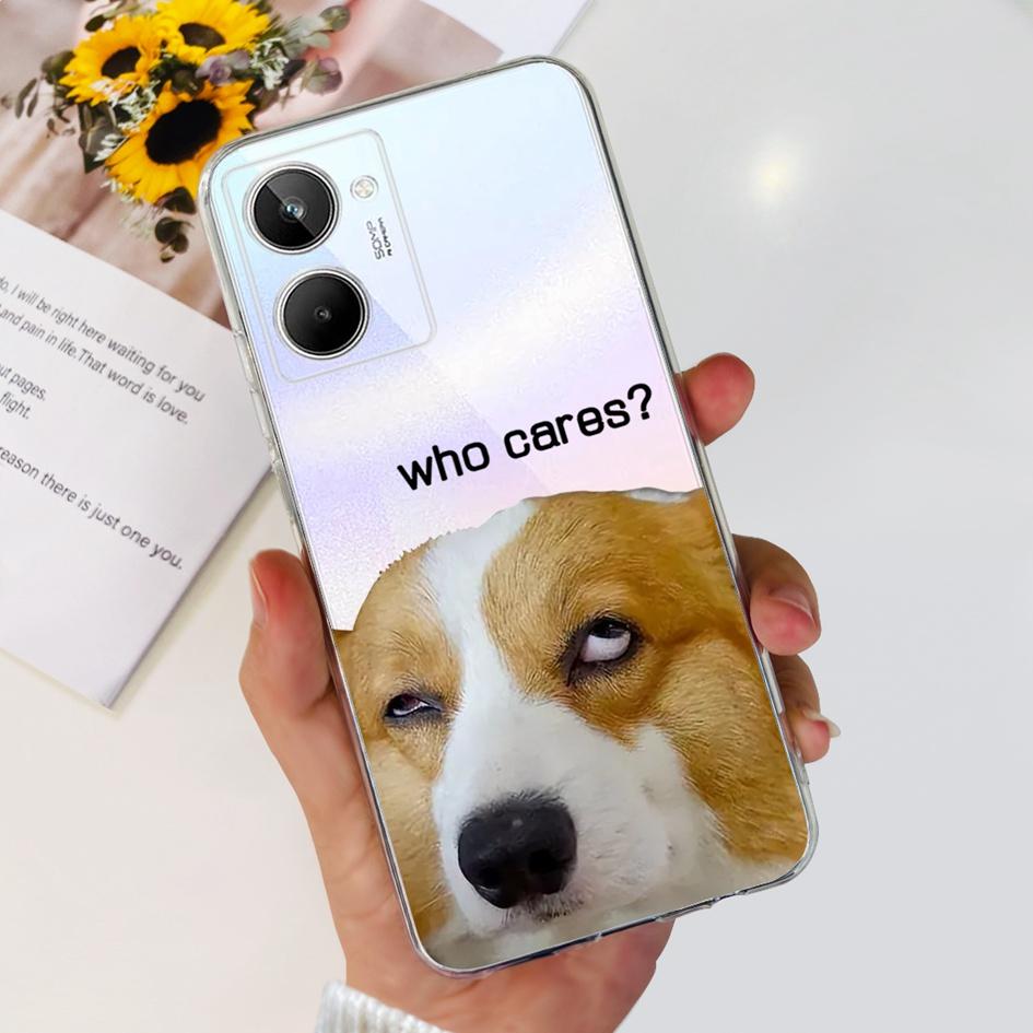 For Realme 10 Case RMX3630 Back Cover Cute Panda Cartoon Slim Soft Clear Silicone Phone Case For Realme 10 Pro Plus RMX3687 Capa