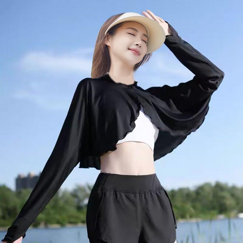 New Sun Protection Shawl for Women Thin Sun Protection Against UV Cycling Outdoor Long-sleeved Sun Protection Clothes