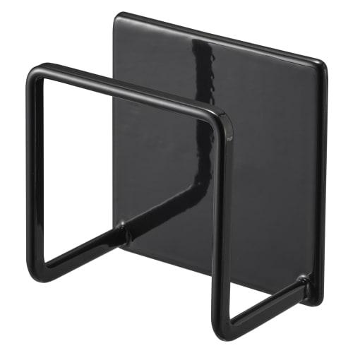 Yamazaki Tower Magnetic Sponge Holder, Black, Approx. W6.5 X D4.3 X H6.5cm, Sponge Rack, Kitchen Storage, Model 3071
