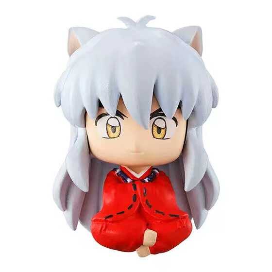 Genuine Twisted Egg Q-Edition Inuyasha Data Cable Kikyo Sango Sesshoumaru Miroku Action Figure Model Gacha Toys