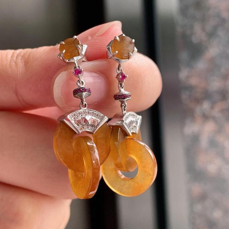 

Креативные ретро инкрустированные льдом натуральные хэтянские топазы серьги-капли с переплетением для женщин классические ювелирные изделия