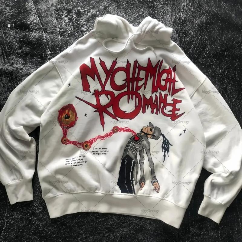 

2025 Street Spoof Loose Letter Print Hoodie Hip-hop Punk Casual Clothing Men American Retro Fashion Oversized Sweatshirt Women 3XL