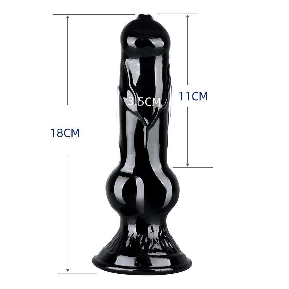 Animal Dog Dick-Shaped Transparent Anal Plug - Large Size Erotic Sex Toy for Women