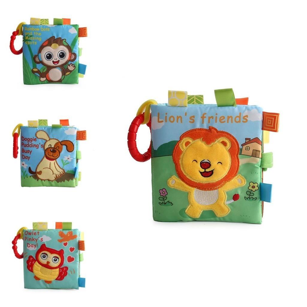New Baby Cloth Book Hand Book Early Education Puzzle Toy With Sound Paper Cloth Book Bag Lt4960 Owl 0.02kg