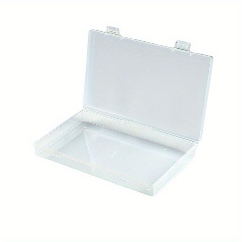 Double Button PP Transparent Plastic Box Hardware Parts Photo Storage Box Rectangular Product Packaging Component Plastic Box