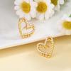 Korean Heart Stud Earrings: Elegant & Versatile Women's Design 2023
