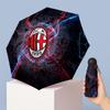 AC Milan Pattern Printed Mini 5 Folds 8 Ribs Compact Umbrella Windproof Waterproof Lightweight Portable Folding