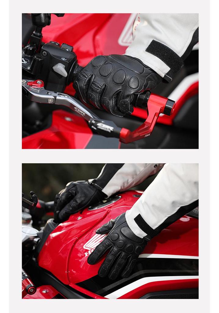 Dennis Skórzane Rękawice Motocyklowe Retro Harley - Przeciwupadkowe, Oddychające, Dotykowe, Rękawice do Jazdy na Cztery Pory Roku
