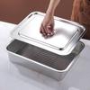 Stainless Steel Rectangular Draining Pan with Lid