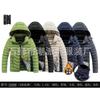 New winter coat men's thickened feather cotton-padded jacket winter cotton-padded jacket fleece trend hooded large-size cotton-padded jacket