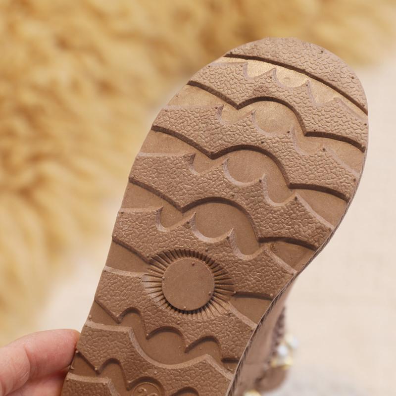 Children's snow boots boys boots winter new velvet cotton boots baby warm girls shoes