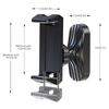 Magnetic Phone Holder 360 Degree  Adjustable Retractable Clamp Universal Hands-Free For Gym, Forklift, Kitchen, Fits All Phones
