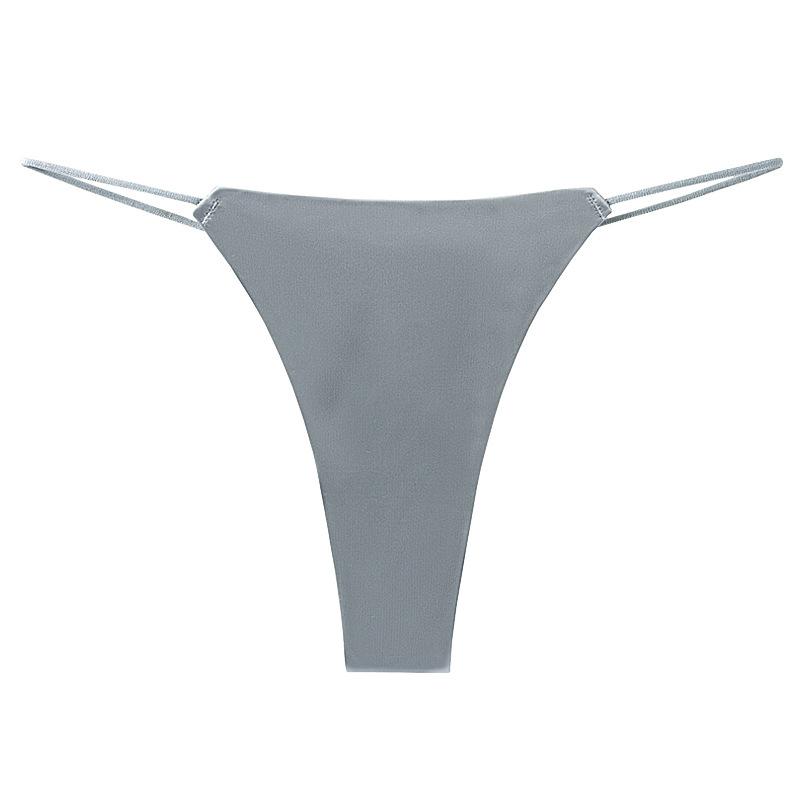 1PC Panties Sexy Underwear Solid Color Ice Silk Lingerie Women Knickers Seamless G-string Thongs