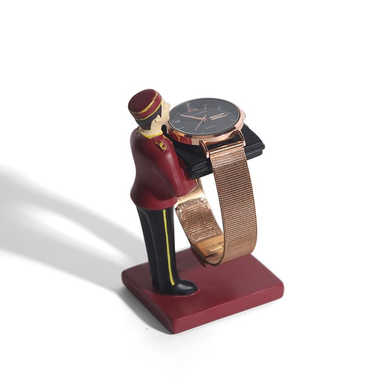 Suport de afișare ceas majordom cu pene: Suport elegant pentru bijuterii pentru ceasuri