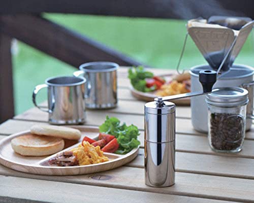 Kawasaki Synthetic Resin Hand Coffee Mill, MILLU SUS Coffee Mill, Mirror, Made In Japan, MI-032