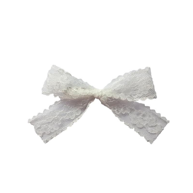 Cute Lace Small Butterfly Knot Hairpin Summer Side-parting Clip Headwear Edge Clip Ethereal Double-sided Hairpin
