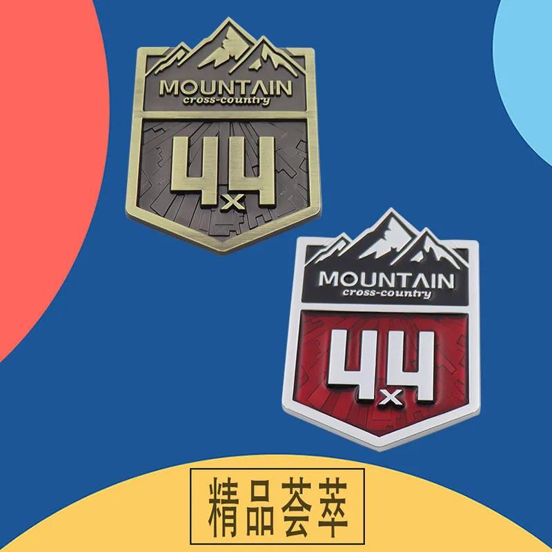 3D Car Styling 4X4 Mountain Cross Country 4WD for FJ Cruiser Car Fender Side trunk Decal Emblem Badge Sticker