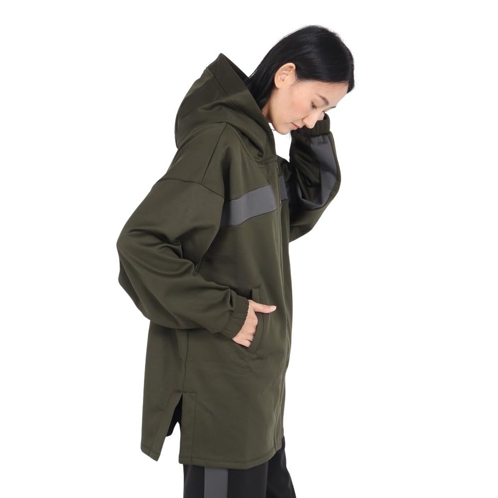PUMA TRN EDGE PERFORMANCE Dark Olive Hoodie, Women's, Quick-Drying Fleece-Lined Jacket, 526097, Fall/Winter 2024, (70)