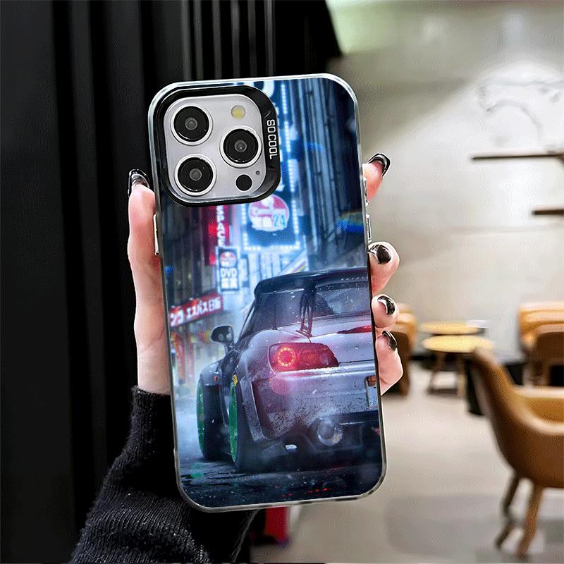 Japan JDM Sports Cars Theme Soft Phone Case for iPhone 15 16 17 Pro Max 17Air 16E 14 Plus 13 12 Mini Shockproof Cover Back Shell