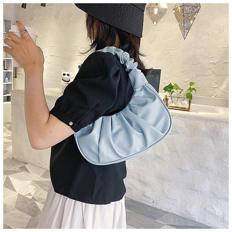Bag Women 2025 New Korean One Shoulder Dumpling Bag French Bag Fashion Cloud Bag Folded Portable Underarm Bag