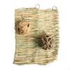 Toys Small Animal Toy Bunny Bedding Portable Grass Bed with Balls Mat Woven for Bird