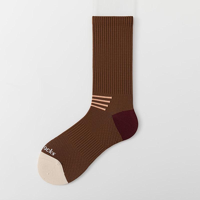 Women's Long Tight-fitting Sports Socks, Yoga Running Socks, Boneless Breathable, Antibacterial and Deodorizing Mid-calf Socks, Cycling Socks