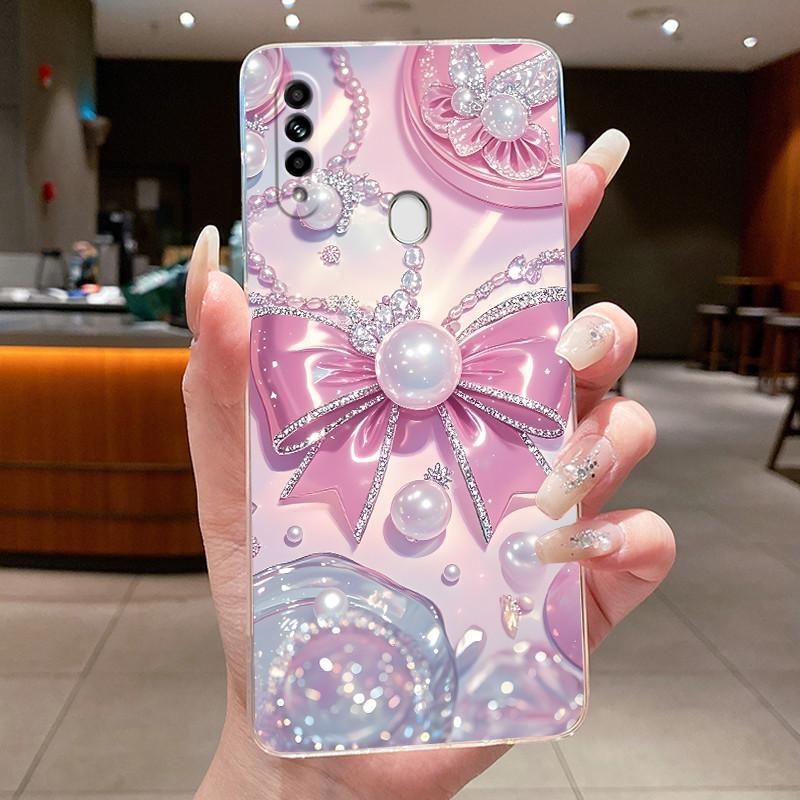 Case For OPPO A31 2020 / OPPO A8 2019 Coque Capa Flower Butterfly Phone Cases CPH2015 Soft Silicone Transparent TPU Jelly Cover