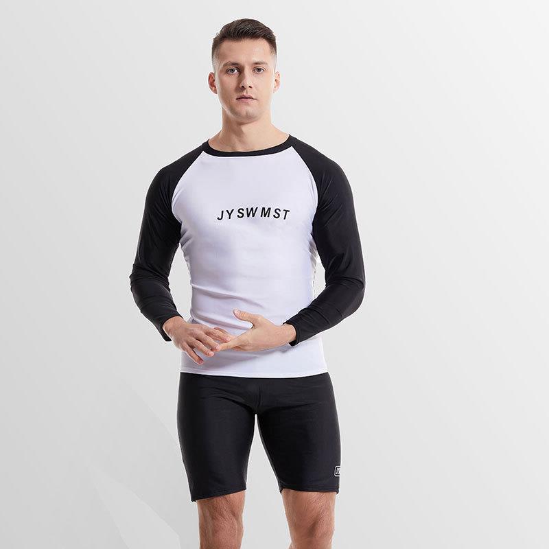 Couple's Snorkeling & Surfing Swimwear: Men's Long Sleeve Sun Protection Top & Women's Two-piece Diving Suit