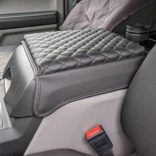 Center Console Cover for Ford F150 2015- Armrest Cover Pad Replacement Black
