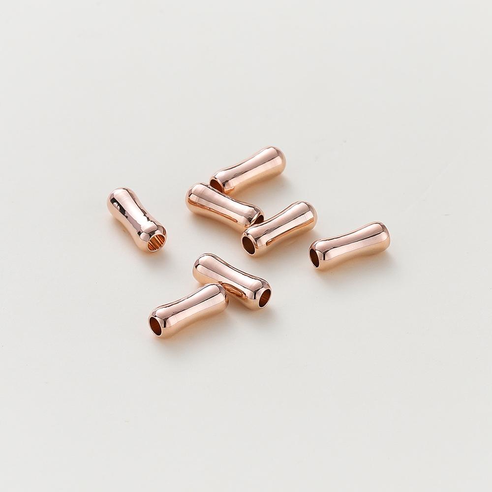 20PCS 14K 18K Gold Plated Brass Round Square Cross Flowers Beads Spacer Beads Jewelry Making Supplies DIY Necklaces Findings
