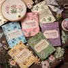 Sugar Poetry Floral Fabric Stickers: Retro Plant Embroidery, DIY Journal & Scenery Collage Pack.