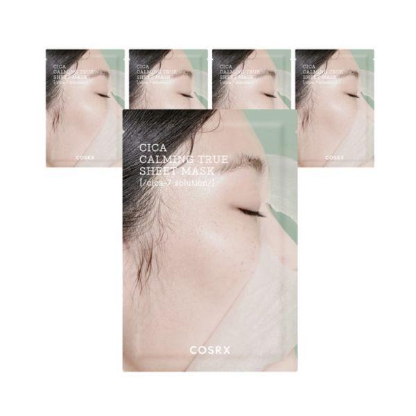 

COSRX Pure Fit Cica Calming True Sheet Mask Soothing & Sensitive Skin Care 21ml x 5 Sheets